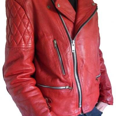 Handmade Custom New Men Stylish with Quilted Shoulders Leather Jacket, men leather jacket, Leather jacket for men, Biker Leather Jacket, Motorcycle Jacket