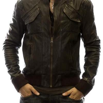 Handmade Custom New Men Front Stylish Pockets Leather Jacket, men leather jacket, Leather jacket for men, Biker Leather Jacket, Motorcycle Jacket