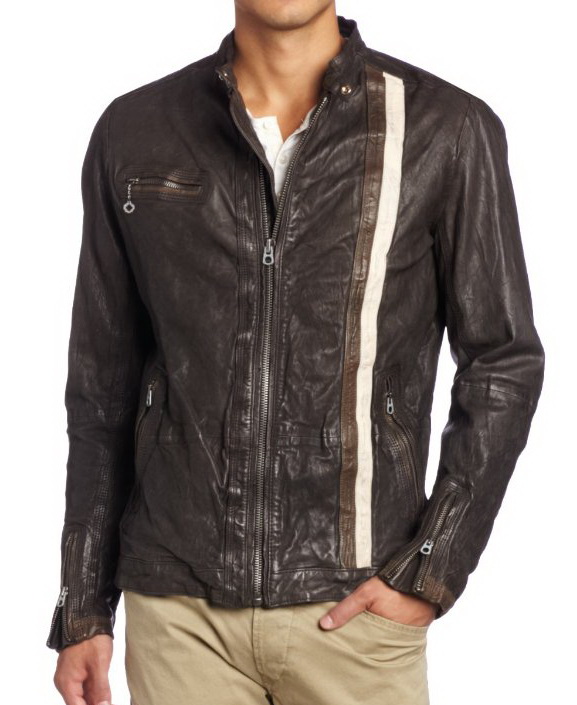 Handmade Custom New Men Vintage Style With Lining Leather Jacket, Men ...