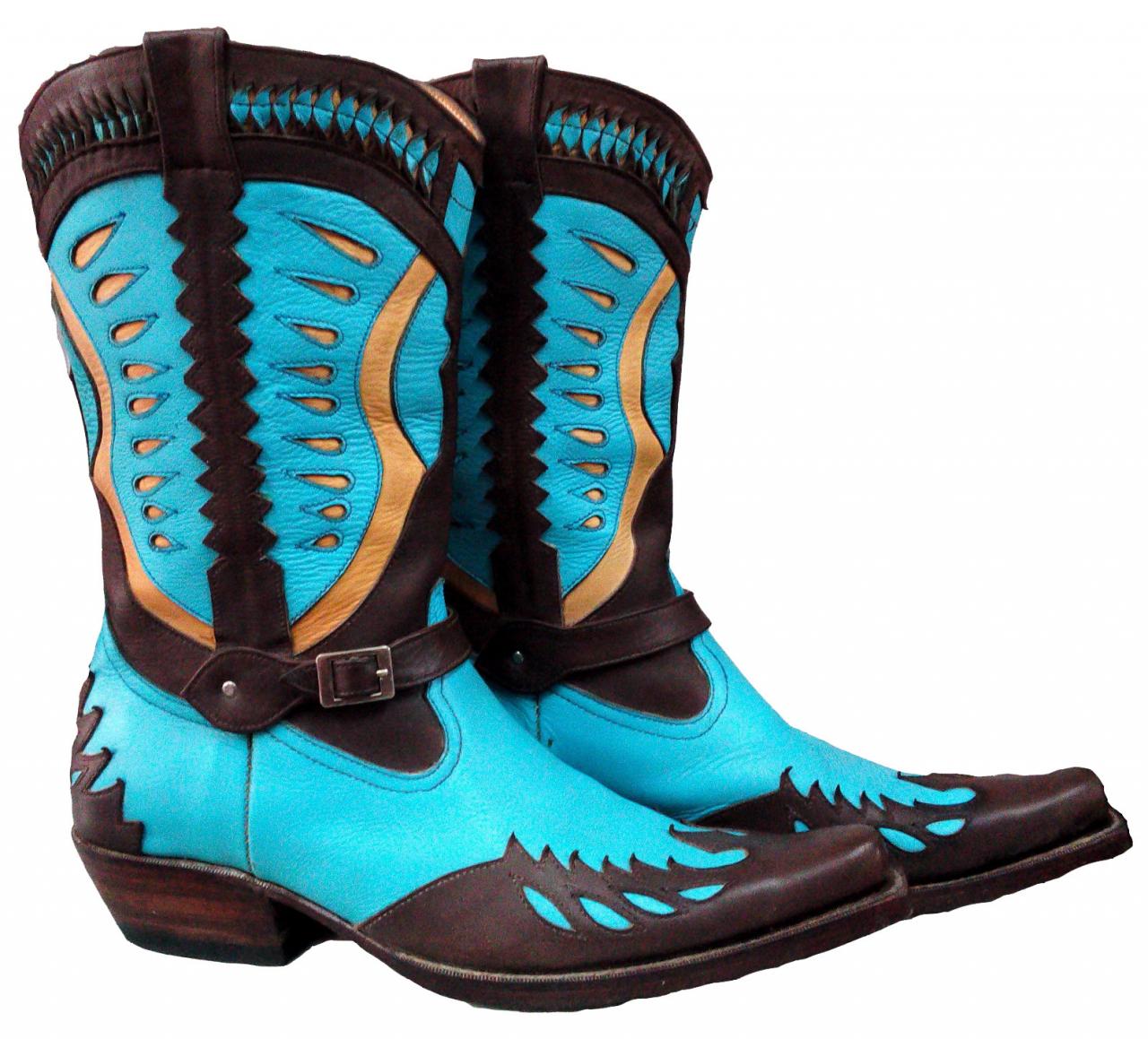 mens blue cowboy boots