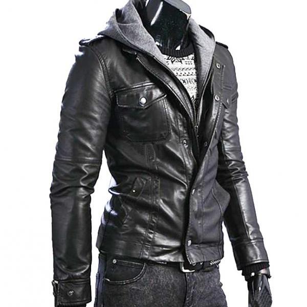 Handmade Custom New Men Slim Fit Superb Rider Leather Jacket, Men ...